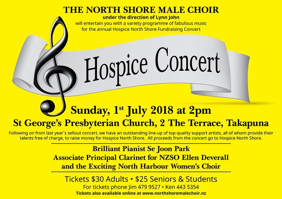 North Shore Male Choir Hospice Fundraiser Concert